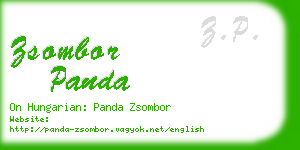 zsombor panda business card